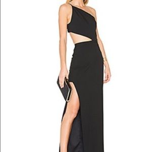 Michelle mason asymmetrical bandeau gown